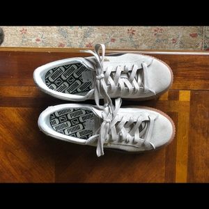 Puma Suede Platform Sneakers in Whisper, Women’s 9